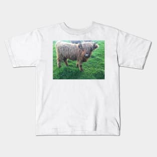 Scottish Highland Cattle Calf 2107 Kids T-Shirt